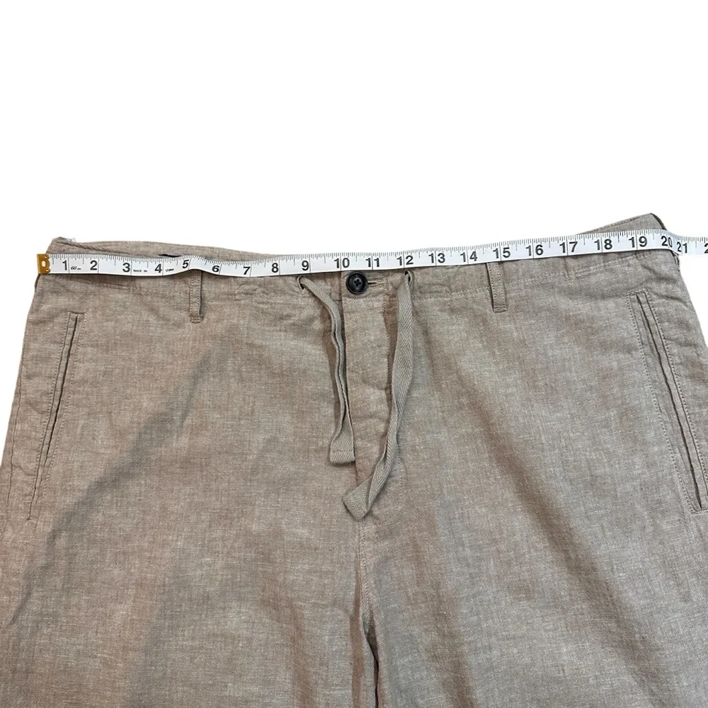 Perry Ellis Khaki Linen Blend Light Weight Causal Pants Men’s size 38”Wx30”L